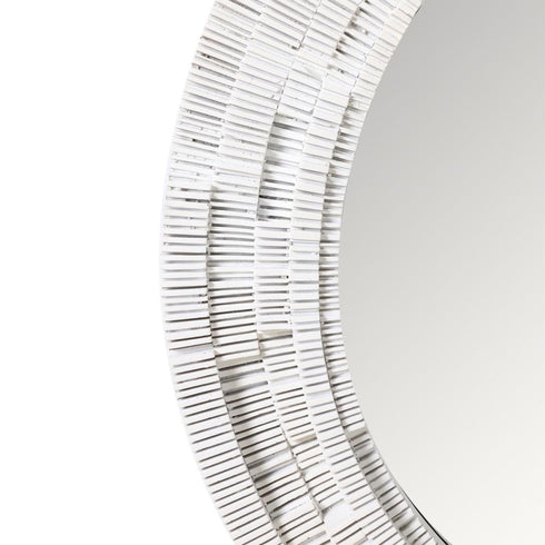 Dani Round Wall Mirror White