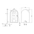 Allan Framed Anti-Fog LED Arched Bathroom Mirror - Brushed Nickel with Optional Bluetooth Speaker