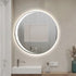 Malvern Anti-Fog Crescent Moon Backlit LED Round Bathroom Mirror with Touch Sensor
