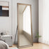 Florinelle Full-Length Bronze Frame Dressing Mirror in bedroom setting