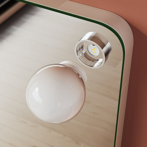 Anzy Square Corner Floor Standing Mirror - Wall Mountable