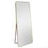 Zarae Rounded Corner Full Length Gold Freestanding Mirror with slim frame