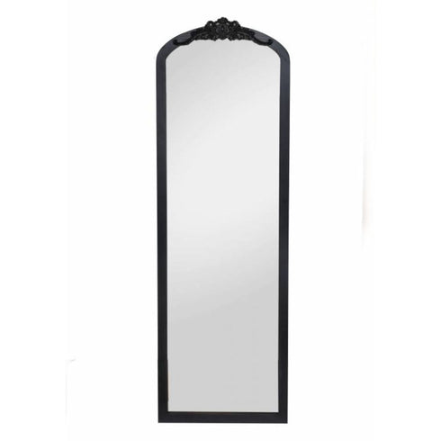 Janina Arched Full Length Black Wall Mirror