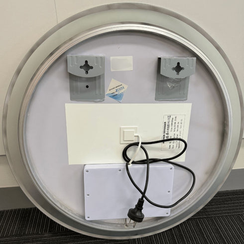 Wattleview Frosted LED Dimmable 25mm Strip Round Bathroom Mirror with Defogger