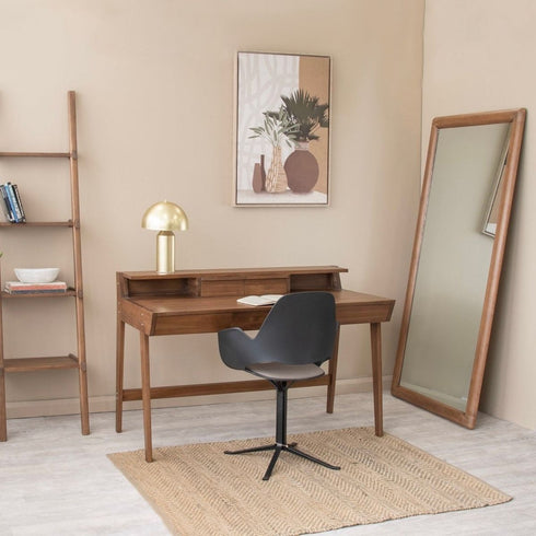 Hendrix Vintage Full Length Teak Wood FSC Recycled Timber Floor Mirror with Rounded Edges