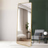 Large gold aluminium alloy mirror with soft rounded corners