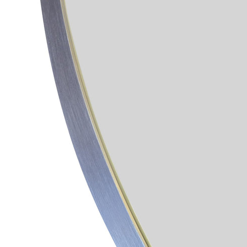 Cameryn Aluminium Framed Brushed Nickel Oval Bathroom Mirror