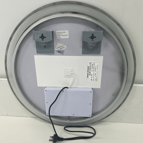 Wattleview Frosted LED Dimmable 25mm Strip Round Bathroom Mirror with Defogger