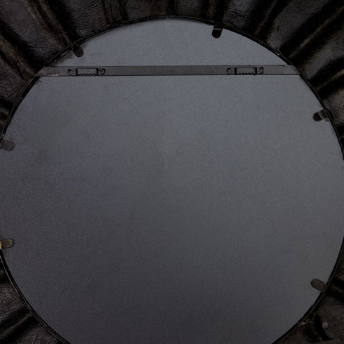 Christine Black Round Wall Mirror