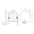Allan Framed Anti-Fog LED Arched Bathroom Mirror - Brushed Nickel with Optional Bluetooth Speaker