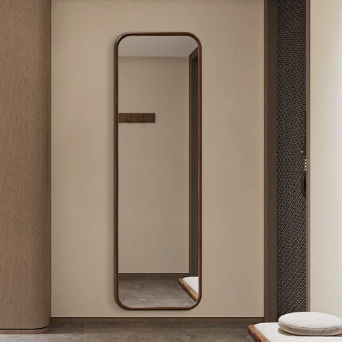 Merimbula Rectangular Walnut Wood Full Length Wall Mirror