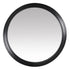 Penny Matte Black Round Wall Mirror