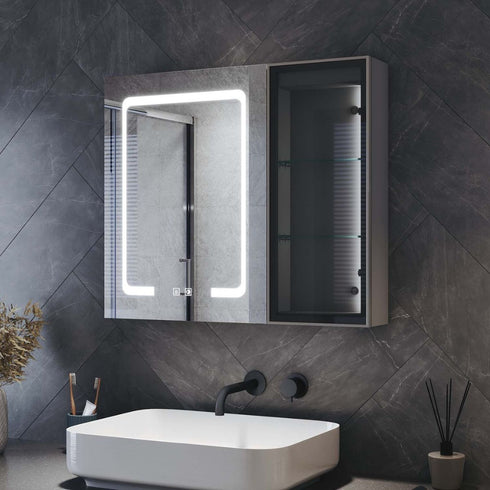 Arisanta Anti-fog LED Bathroom Cabinet With Glass Shelves