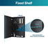 Eclat Black Bathroom Wall Mirror Rectangle Shaving Cabinet
