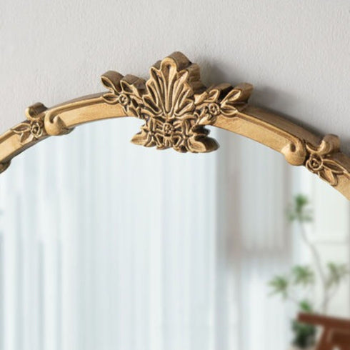 Liora Gold Round Wall Mirror