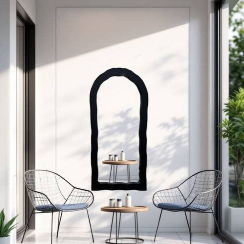 Anora Arch Black Wall Mirror