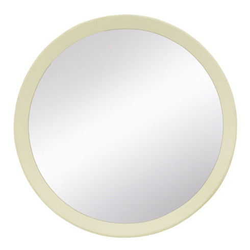 Perci Wood Round Mirror Mango Cream