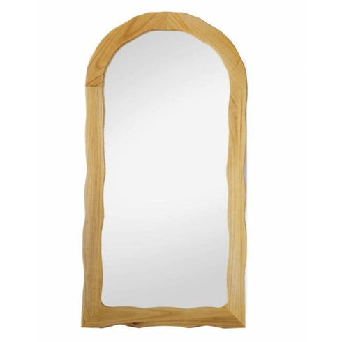 Anora Natural Wood Arched Wall Mirror