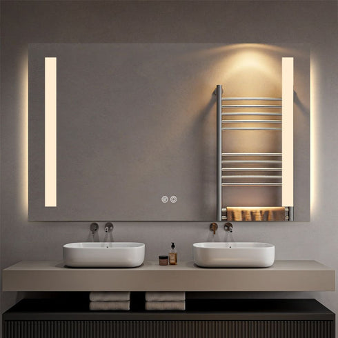 Jade Frameless Double-Sided Frosted Frontlit LED Wall Mirror