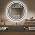 Ricardo Aluminium Black Round LED Backlit Bathroom Mirror with Touch Switch