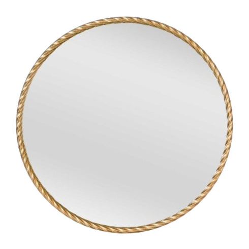 Paula Gold Round Wall Mirror