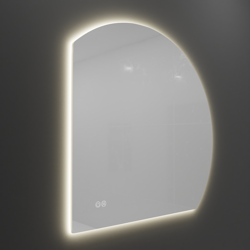 Enzo Corner Frameless 3 Colour LED Backlit Bathroom Mirror With Demister & Optional Bluetooth Speaker