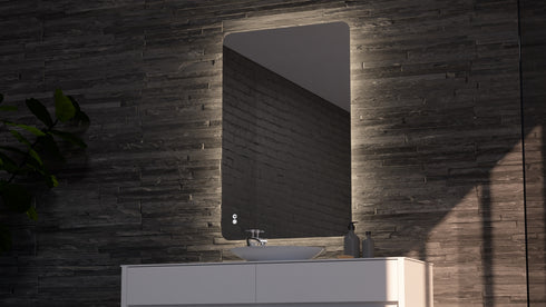 Salvatore Rectangle Antifog 3 Colour LED Backlit Bathroom Mirror With Optional Bluetooth