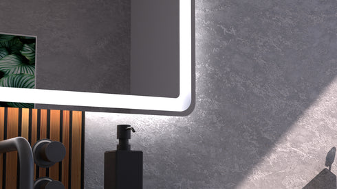 Dario Rectangle Antifog 3 Colour LED Frontlit and Backlit Bathroom Mirror With Wave Motion Sensor