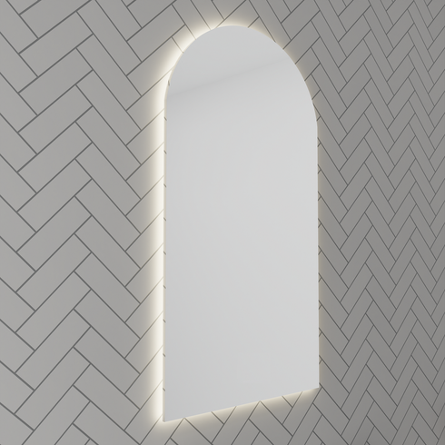 Aurelio Arched Antifog 3 Colour LED Backlit Bathroom Mirror With Wave Motion Sensor