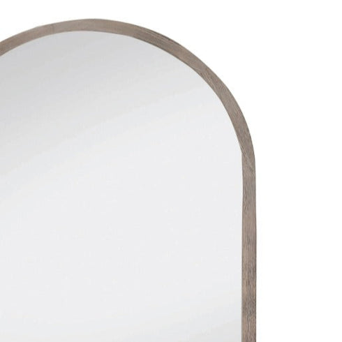 Angeliena Arch Brushed Wood Wall Mirror