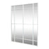 Allen 16-Pane Rectangular White Iron Frame Wall Mirror