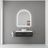 Aurelio Arched Antifog 3 Colour LED Backlit Bathroom Mirror With Wave Motion Sensor