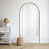 Angeliena Arch Brushed Wood Wall Mirror