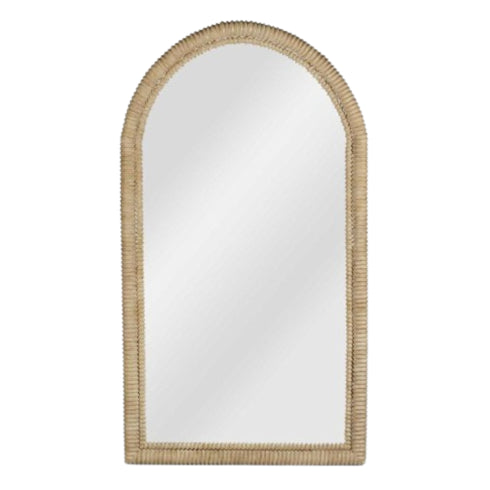 Camille Natural Arched Floor Mirror