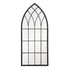 Romilly Cathedral Arch Black Wall Mirror - Gothic Window Style Decorative Mirror