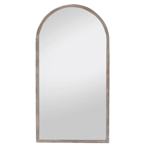 Angeliena Arch Brushed Wood Wall Mirror