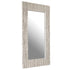 Minimalist wall mirror with matte grey frame and MDF backing