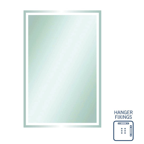 Sierra Bathroom Wall Mirror with Sandblasted Border