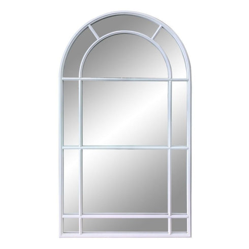 Maxwell Arched White Wall Mirror