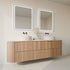 Taylor Rounded Corners Anti-fog Frontlit & Backlit LED Bathroom Mirror - Matte Black Frame with Wave Motion Sensor