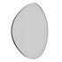 Miel Pebble Shape Antique Brass Wall Mirror