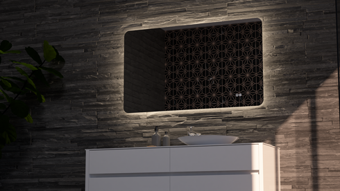 Salvatore Rectangle Antifog 3 Colour LED Backlit Bathroom Mirror With Optional Bluetooth