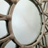 Viggo White Metal Round Wall Mirror - Decorative Pattern Frame Feature Mirror