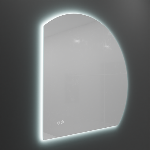 Enzo Corner Frameless 3 Colour LED Backlit Bathroom Mirror With Demister & Optional Bluetooth Speaker