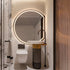 Wategos Crescent Shape Right Cut Moon Frontlit Frosted LED Bathroom Mirror