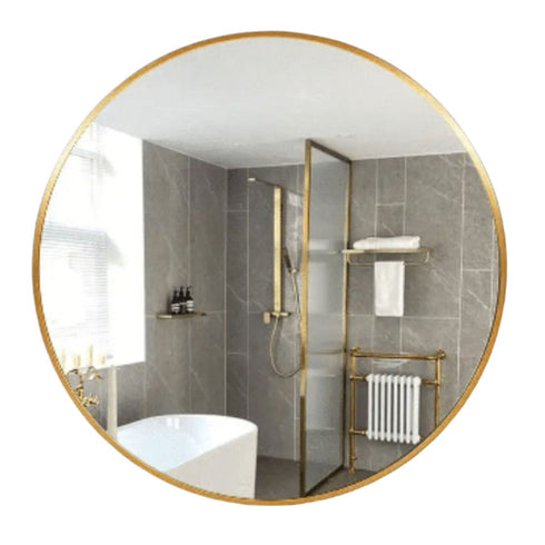 Kiora Rose Gold Round Wall Mirror