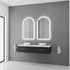 Aurelio Antifog Arch Shaped 3 Colour Backlit LED Bathroom Mirror With Optional Bluetooth