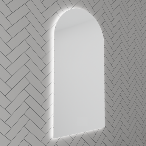 Aurelio Arched Antifog 3 Colour LED Backlit Bathroom Mirror With Wave Motion Sensor