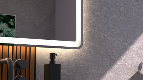 Dario Rectangle Antifog 3 Colour LED Frontlit and Backlit Bathroom Mirror With Wave Motion Sensor