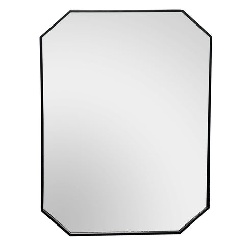 Star Octagon Mirror 90cm x 60cm with slim black aluminium alloy frame